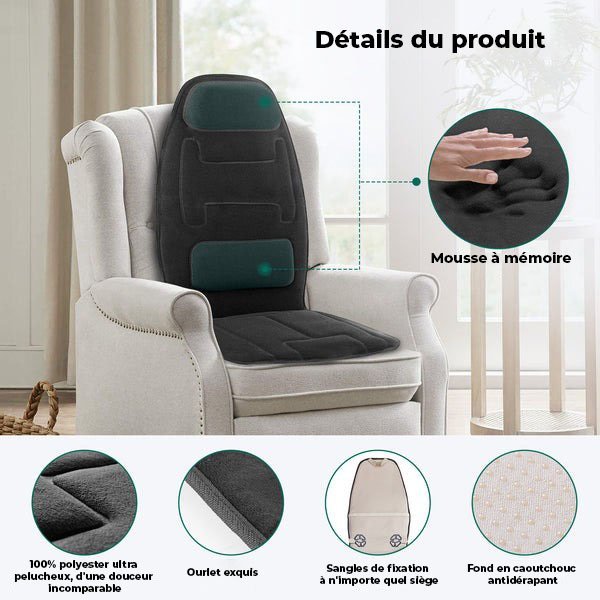 Masseur de dos à vibrations avec chaleur