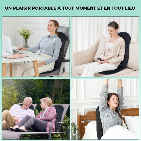 Masseur de siège chauffant avec 8 moteurs