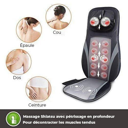 Masseur dorsal avec coussin de massage chauffant