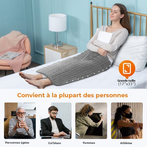 Chauffe-pieds et coussin chauffant 2 en 1