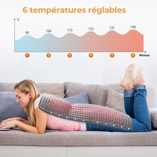 Chauffe-pieds et coussin chauffant 2 en 1
