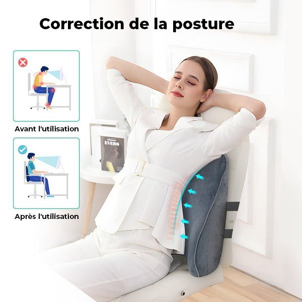 Coussin de soutien lombaire avec chaleur