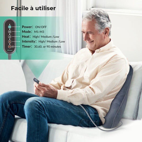 Coussin de soutien lombaire avec chaleur