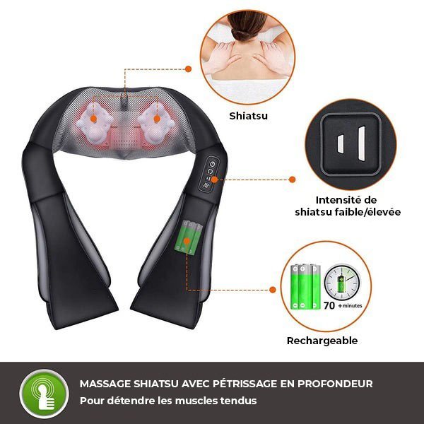 Masseur de cou et de dos sans fil