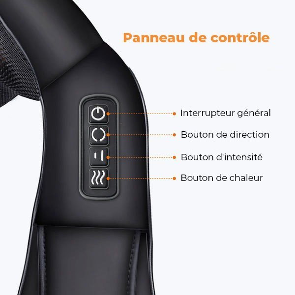 masseur de cou et d'épaules avec rouleau