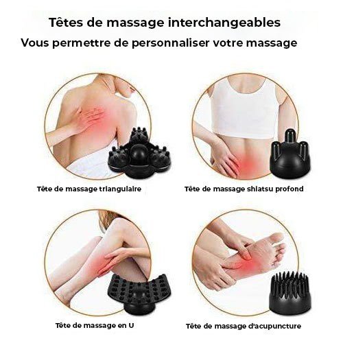 Masseur de dos portatif sans fil
