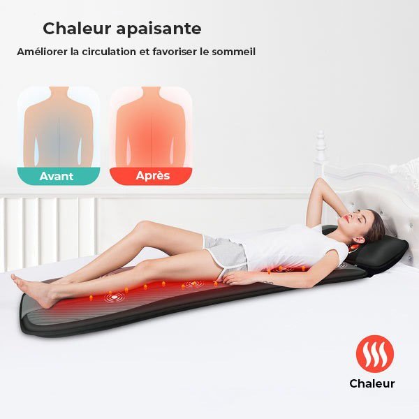 Tapis de massage chauffant corps complet
